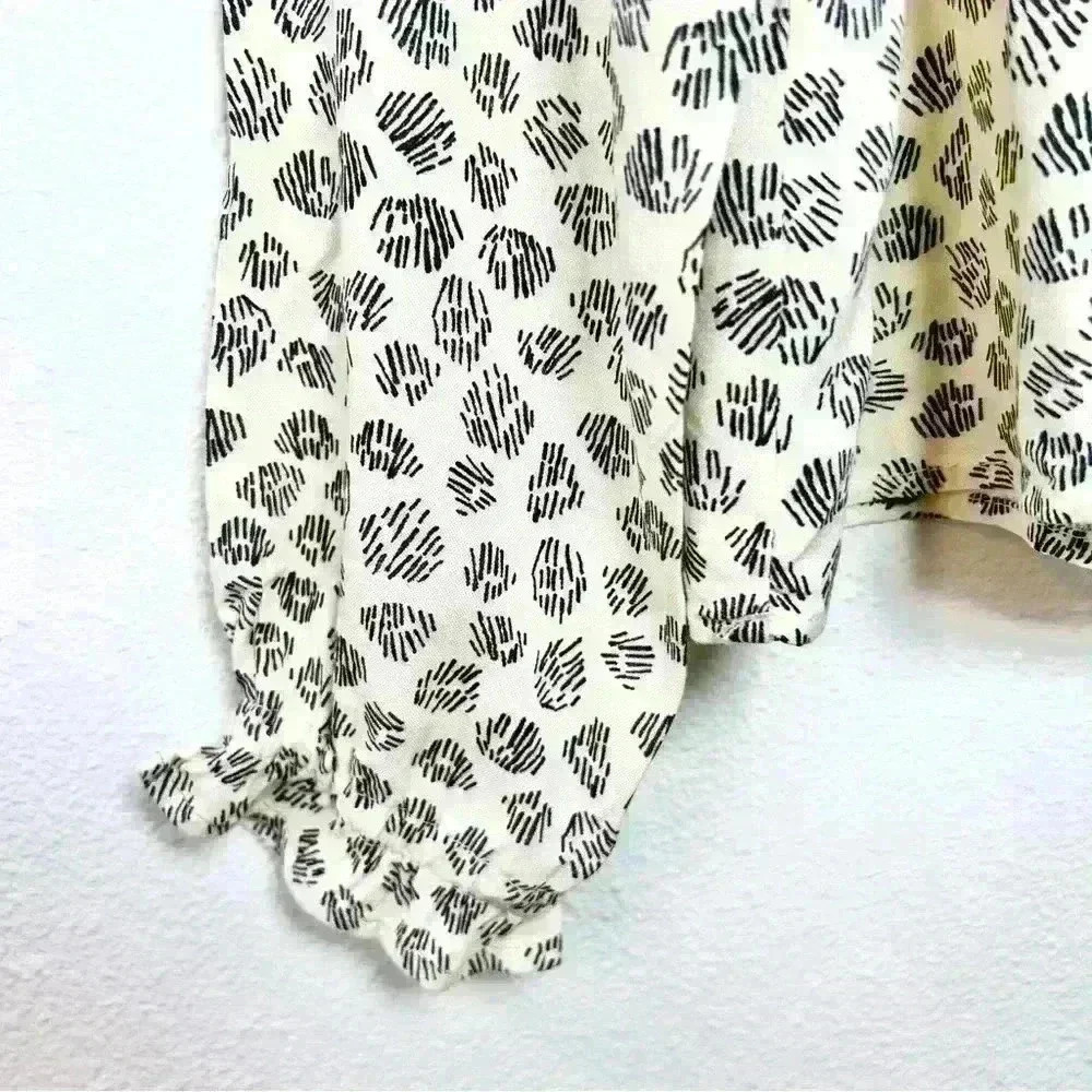 Peek | Girls Cream and Black Ruffle Blouse | Size Small (6/7) - Picture 3 of 10